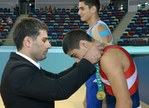 İdman gimnastikası üzrə 22-ci Bakı Çempionatı və Birinciliyi. Kişilər arasında çoxnövçülük finalı və mükafatlandırma mərasimi. Bakı, Azərbaycan, 03 oktyabr 2015